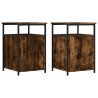 Tables de chevet 2 pcs chêne fumé 40x42x60 cm bois d'ingénierie 629305629305