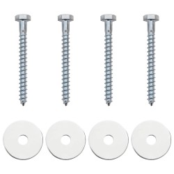 Ancre de terre 4 pcs Argenté Ø10 x 50 cm Métal galvanisé 629308629308