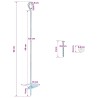 Ancre de terre 4 pcs Argenté Ø10 x 50 cm Métal galvanisé 629308629308