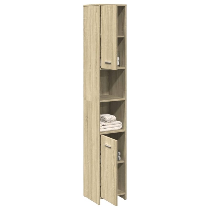 Armoire de salle de bain Chêne sonoma 30x30x183,5 cm Aggloméré 629312629312