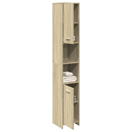 Armoire de salle de bain Chêne sonoma 30x30x183,5 cm Aggloméré 629312629312