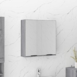 Armoire à miroir de salle de bain Sonoma gris 64x20x67 cm 629315629315