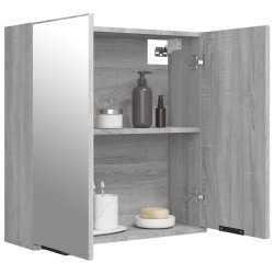 Armoire à miroir de salle de bain Sonoma gris 64x20x67 cm 629315629315