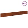 Bordure de Pelouse 20 pcs 100 x 12 cm Acier Rouillé 629316629316