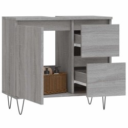Armoire de bain sonoma gris 65x33x60 cm bois d'ingénierie 629325629325