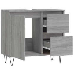 Armoire de bain sonoma gris 65x33x60 cm bois d'ingénierie 629325629325