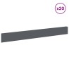 Bordure de Pelouse 20 pcs 100 x 12 cm Acier Anthracite 629327629327