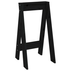 Tabourets lot de 2 noir 40x40x75 cm bois massif de pin 629331629331