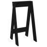 Tabourets lot de 2 noir 40x40x75 cm bois massif de pin 629331629331