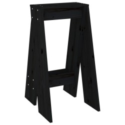 Tabourets lot de 2 noir 40x40x75 cm bois massif de pin 629331629331
