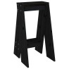 Tabourets lot de 2 noir 40x40x75 cm bois massif de pin 629331629331