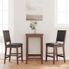 Tabourets de bar avec coussins (lot de 2) en bois massif marron et caoutchouc 629332629332