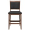 Tabourets de bar avec coussins (lot de 2) en bois massif marron et caoutchouc 629332629332