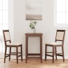 Tabourets de bar avec coussins (lot de 2) en bois massif marron et caoutchouc 629333629333