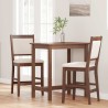 Tabourets de bar avec coussins (lot de 2) en bois massif marron et caoutchouc 629333629333