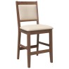 Tabourets de bar avec coussins (lot de 2) en bois massif marron et caoutchouc 629333629333