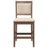 Tabourets de bar avec coussins (lot de 2) en bois massif marron et caoutchouc 629333629333