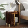 Tables de chevet et pieds en bois 2 pcs Chêne fumé 40x30x50 cm 629334629334