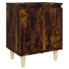 Tables de chevet et pieds en bois 2 pcs Chêne fumé 40x30x50 cm 629334629334