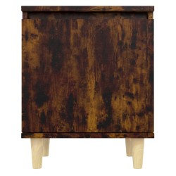 Tables de chevet et pieds en bois 2 pcs Chêne fumé 40x30x50 cm 629334629334