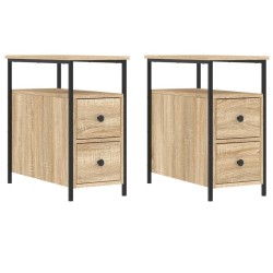 Tables de chevet 2 pcs chêne sonoma 30x60x60 cm bois ingénierie 629335629335