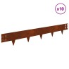 Bordure de Pelouse 10 pcs 100 x 15 cm Acier Rouillé 629339629339
