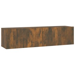 Armoire murale TV Chêne fumé 120x30x30 cm Bois d'ingénierie 629340629340