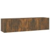 Armoire murale TV Chêne fumé 120x30x30 cm Bois d'ingénierie 629340629340