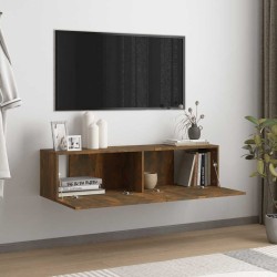 Armoire murale TV Chêne fumé 120x30x30 cm Bois d'ingénierie 629340629340