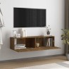 Armoire murale TV Chêne fumé 120x30x30 cm Bois d'ingénierie 629340629340