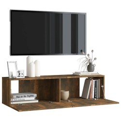 Armoire murale TV Chêne fumé 120x30x30 cm Bois d'ingénierie 629340629340