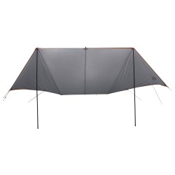 Auvent de véhicule avec toit Gris et orange 518 x 580 x 215 cm 629341629341