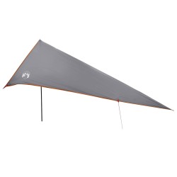 Auvent de véhicule avec toit Gris et orange 518 x 580 x 215 cm 629341629341