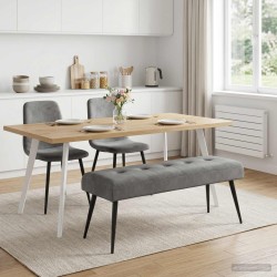 Banc avec capitonnage bouton Gris foncé 110 x 40 x 46 cm 629350629350