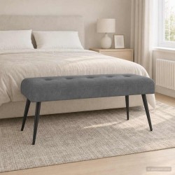Banc avec capitonnage bouton Gris foncé 110 x 40 x 46 cm 629350629350