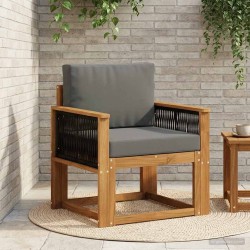 Sofa de milieu extérieur Bois d'Acacia Massif Naturel 629352629352