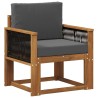 Sofa de milieu extérieur Bois d'Acacia Massif Naturel 629352629352