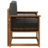 Sofa de milieu extérieur Bois d'Acacia Massif Naturel 629352629352