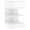 Table de chevet Blanc brillant 40x35x65 cm Bois d’ingénierie 629353629353