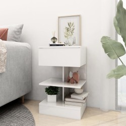 Table de chevet Blanc brillant 40x35x65 cm Bois d’ingénierie 629353629353