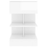 Table de chevet Blanc brillant 40x35x65 cm Bois d’ingénierie 629353629353