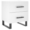 Table de chevet blanc 40x35x47,5 cm bois d’ingénierie 629354629354