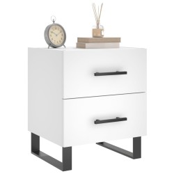 Table de chevet blanc 40x35x47,5 cm bois d’ingénierie 629354629354