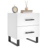 Table de chevet blanc 40x35x47,5 cm bois d’ingénierie 629354629354