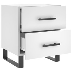 Table de chevet blanc 40x35x47,5 cm bois d’ingénierie 629354629354