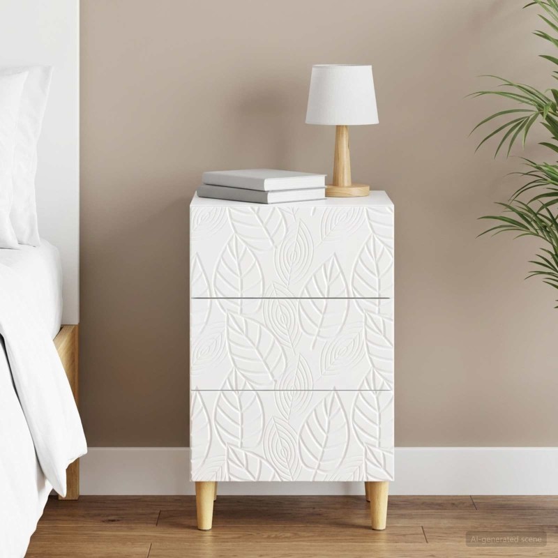 Table de chevet Blanc brillant 43 x 39,5 x 66,5 cm 629356629356