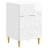 Table de chevet Blanc brillant 43 x 39,5 x 66,5 cm 629356629356