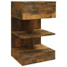 Table de chevet Chêne fumé 40x35x65 cm Bois d'ingénierie 629359629359