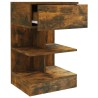 Table de chevet Chêne fumé 40x35x65 cm Bois d'ingénierie 629359629359