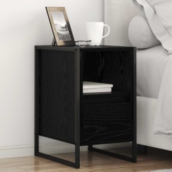 Table de chevet Chêne noir 39,5 x 30 x 50 cm Bois d'ingénierie 629360629360